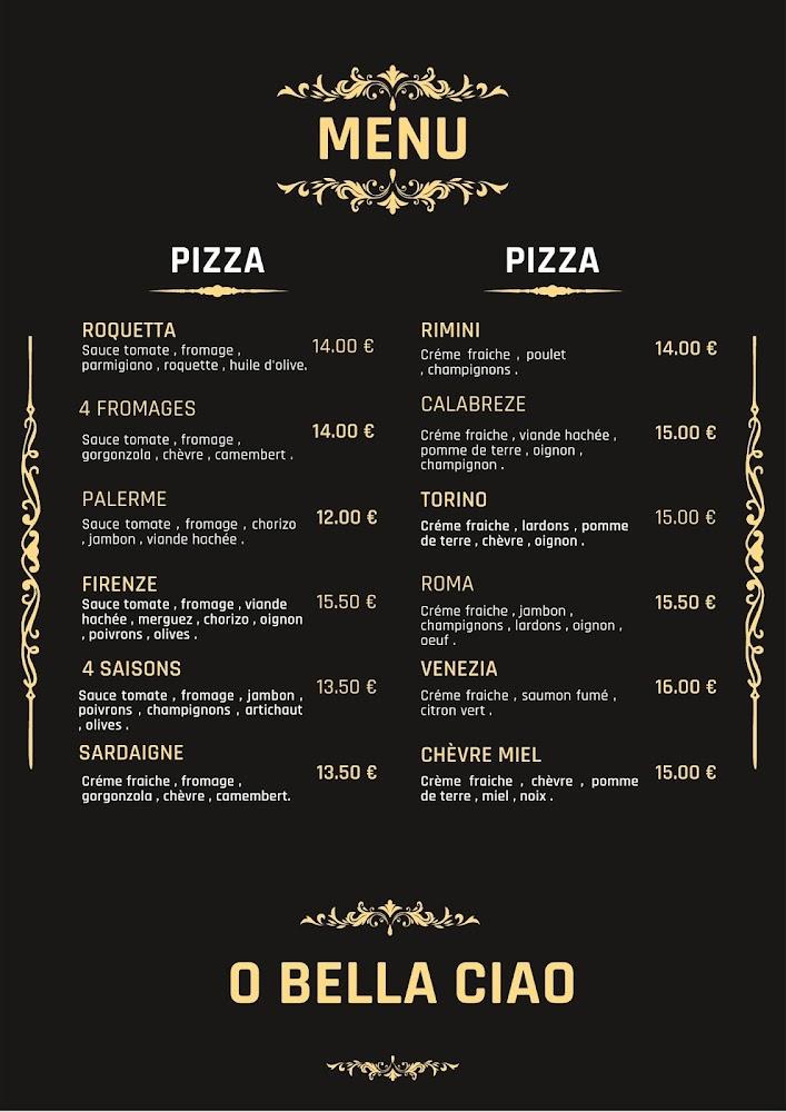 Restaurant O Bella Ciao (Traditionnel Italien) - Menu Image 2